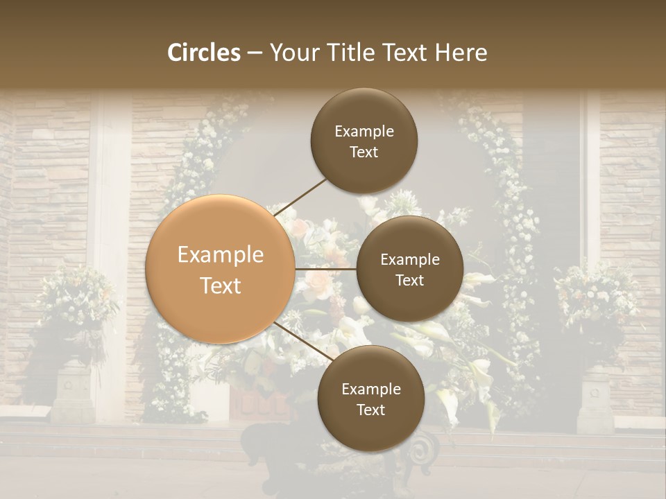 Wedding Flowers Infront Of A Church PowerPoint Template