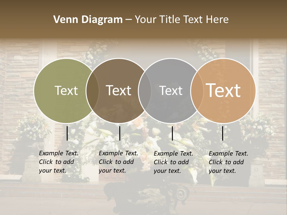 Wedding Flowers Infront Of A Church PowerPoint Template