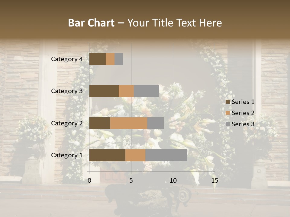 Wedding Flowers Infront Of A Church PowerPoint Template