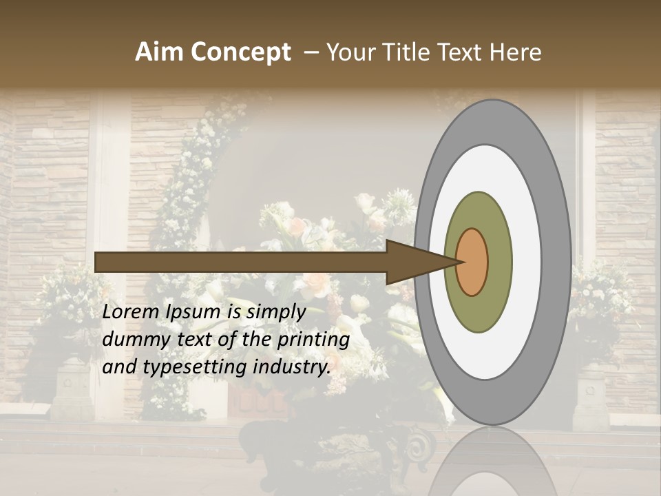 Wedding Flowers Infront Of A Church PowerPoint Template
