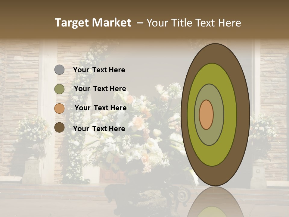 Wedding Flowers Infront Of A Church PowerPoint Template