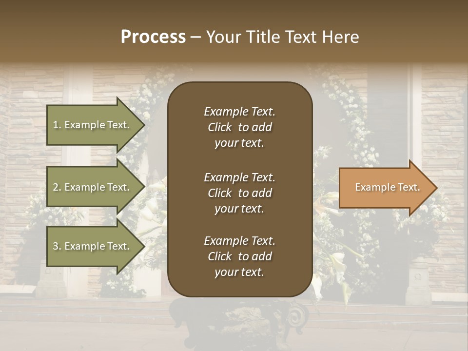 Wedding Flowers Infront Of A Church PowerPoint Template