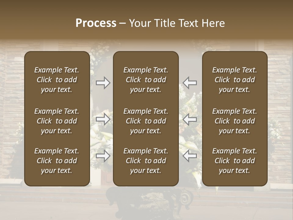 Wedding Flowers Infront Of A Church PowerPoint Template