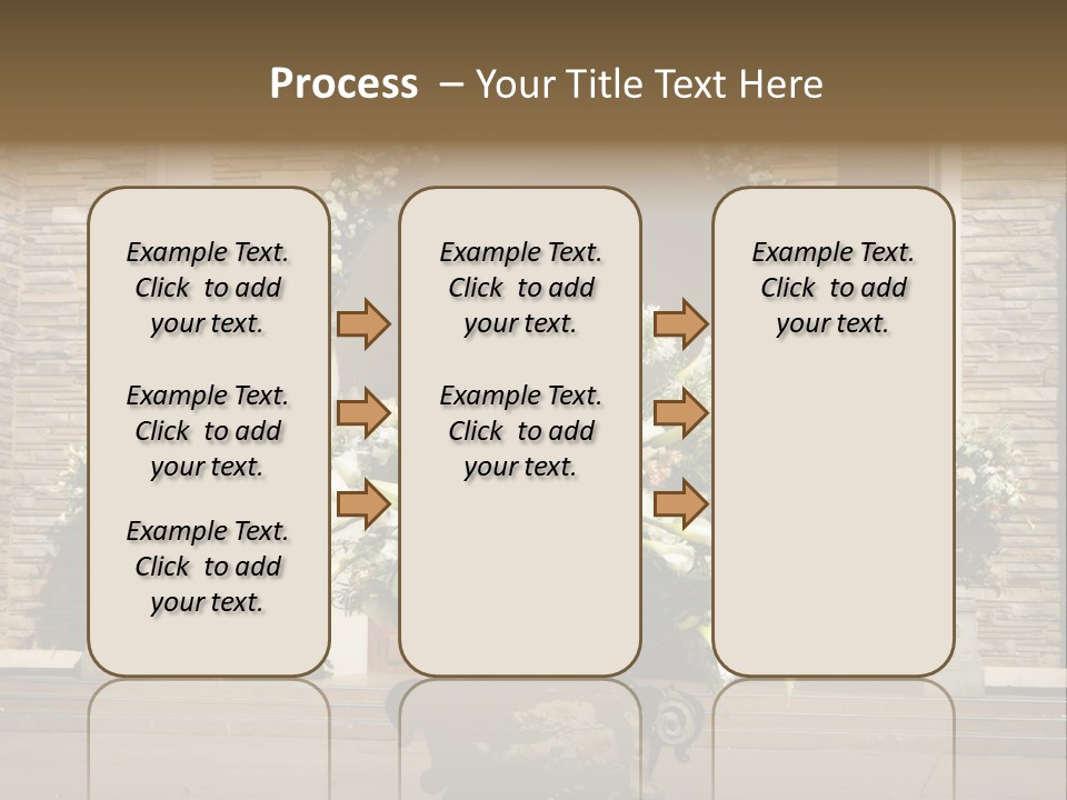 Wedding Flowers Infront Of A Church PowerPoint Template