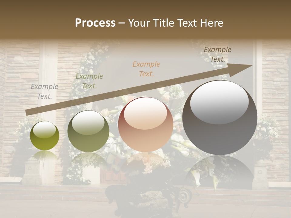 Wedding Flowers Infront Of A Church PowerPoint Template