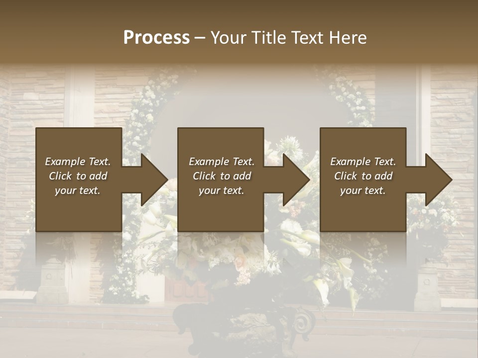 Wedding Flowers Infront Of A Church PowerPoint Template