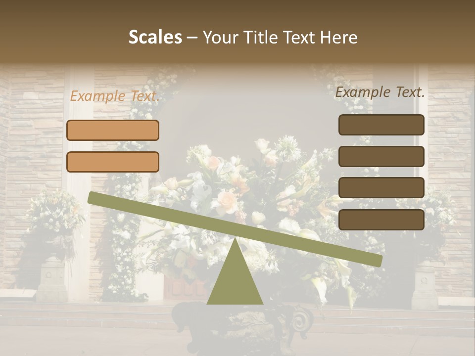 Wedding Flowers Infront Of A Church PowerPoint Template