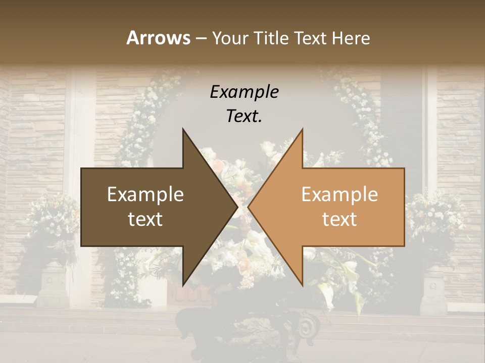 Wedding Flowers Infront Of A Church PowerPoint Template