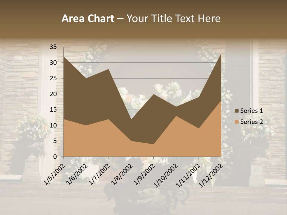 Wedding Flowers Infront Of A Church PowerPoint Template