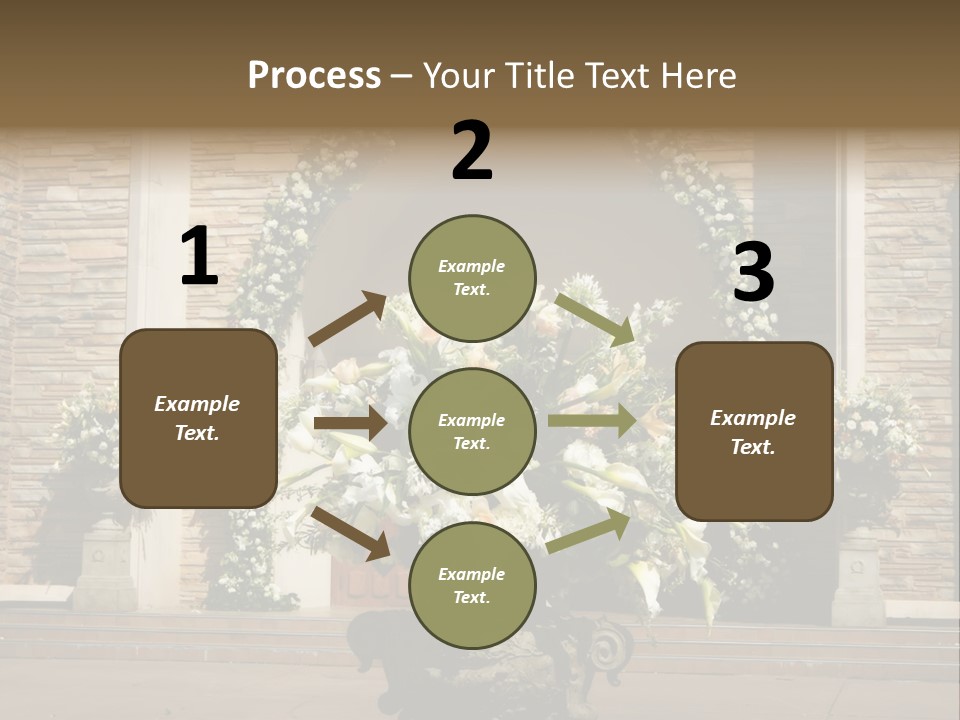 Wedding Flowers Infront Of A Church PowerPoint Template