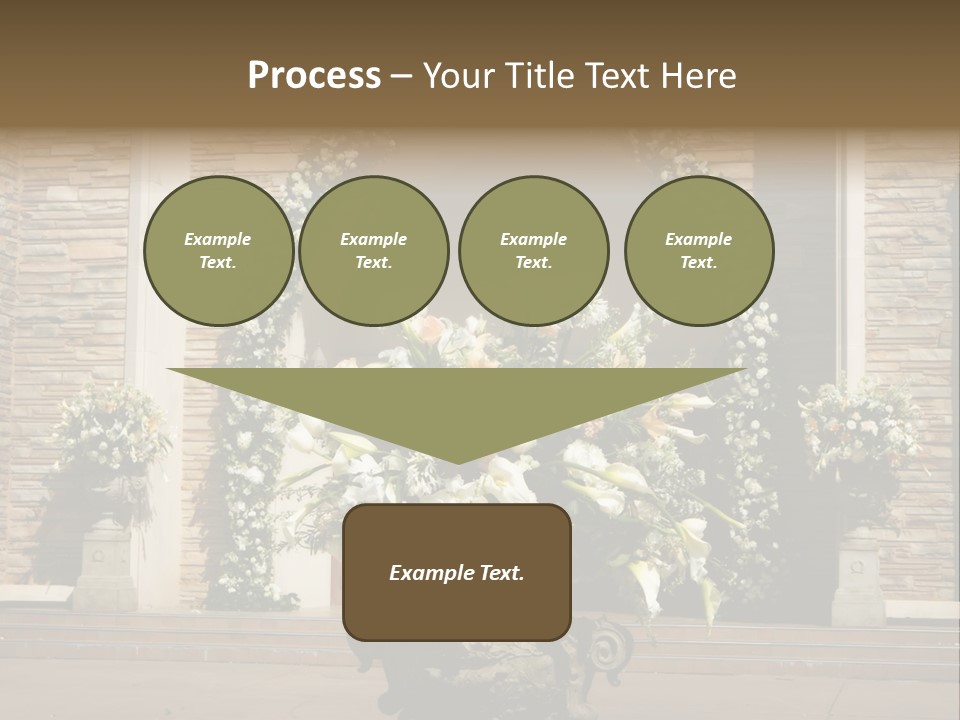 Wedding Flowers Infront Of A Church PowerPoint Template