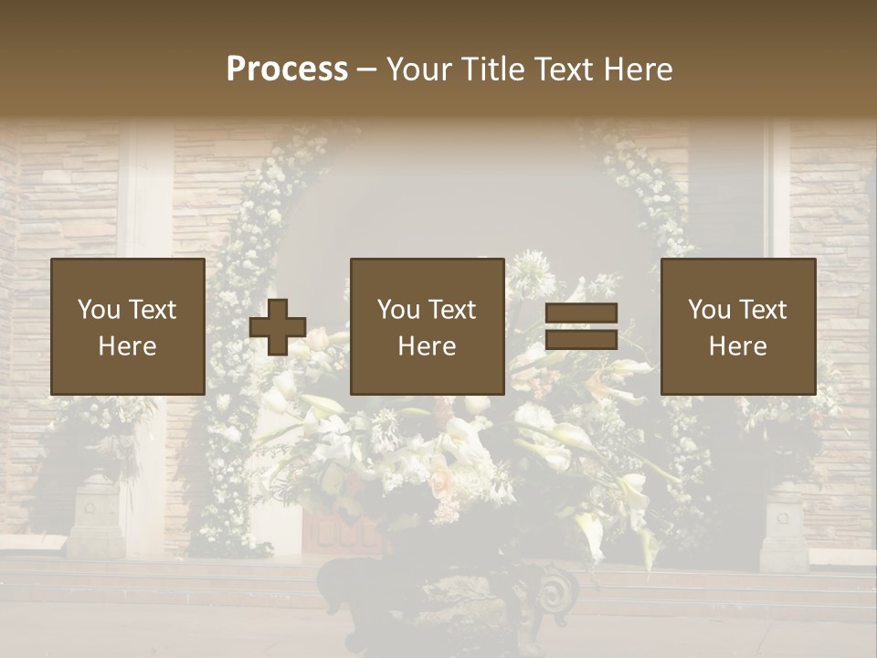 Wedding Flowers Infront Of A Church PowerPoint Template