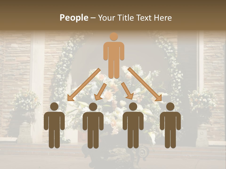 Wedding Flowers Infront Of A Church PowerPoint Template