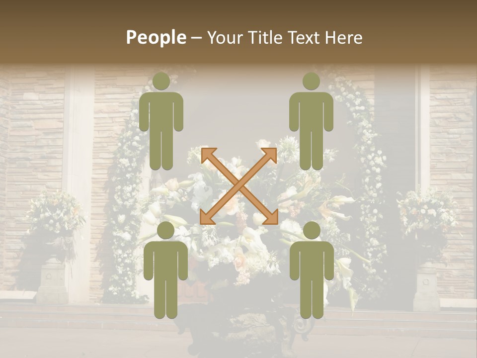 Wedding Flowers Infront Of A Church PowerPoint Template