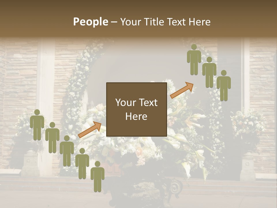 Wedding Flowers Infront Of A Church PowerPoint Template
