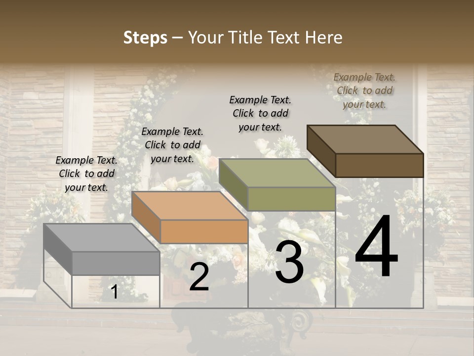 Wedding Flowers Infront Of A Church PowerPoint Template