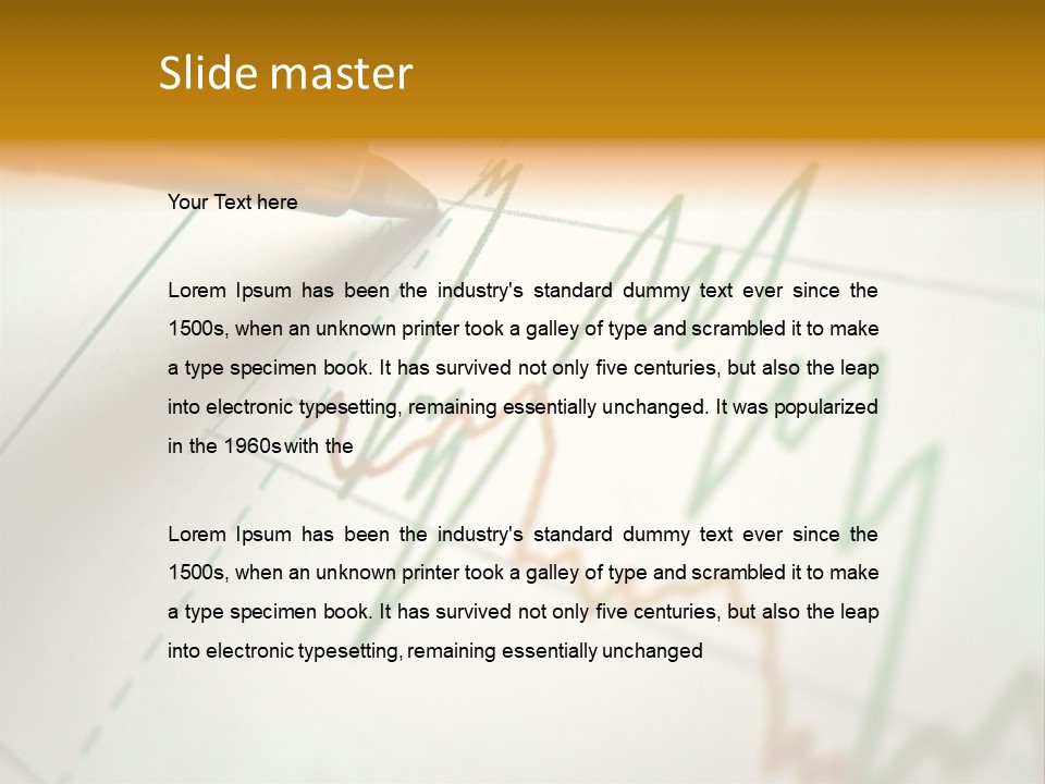 Pen Showing Diagram On Financial Report PowerPoint Template
