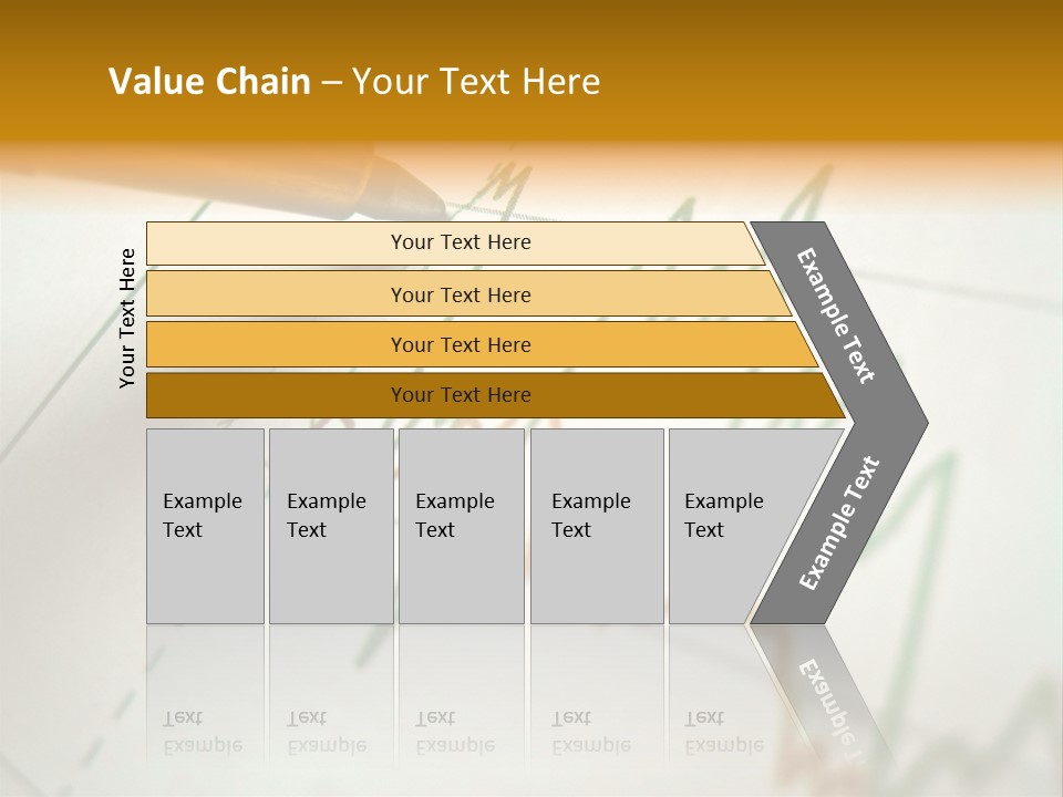 Pen Showing Diagram On Financial Report PowerPoint Template