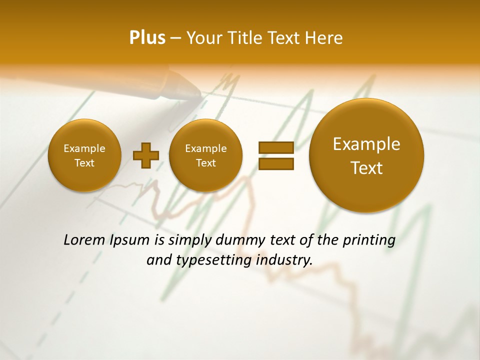 Pen Showing Diagram On Financial Report PowerPoint Template