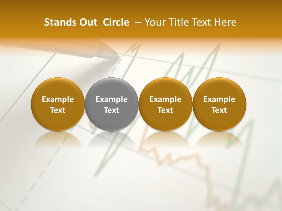 Pen Showing Diagram On Financial Report PowerPoint Template