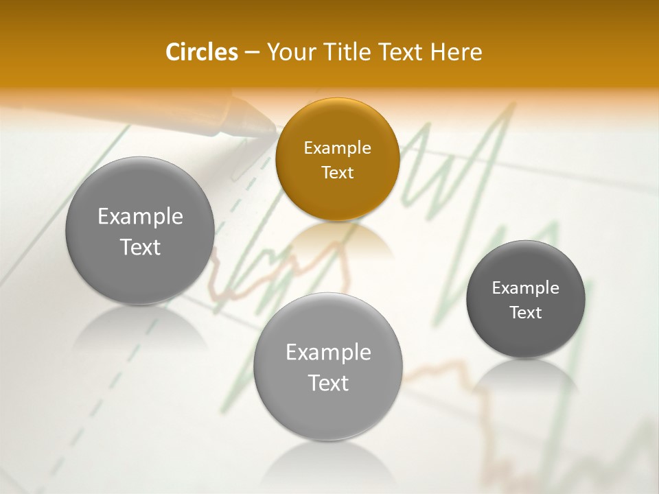 Pen Showing Diagram On Financial Report PowerPoint Template