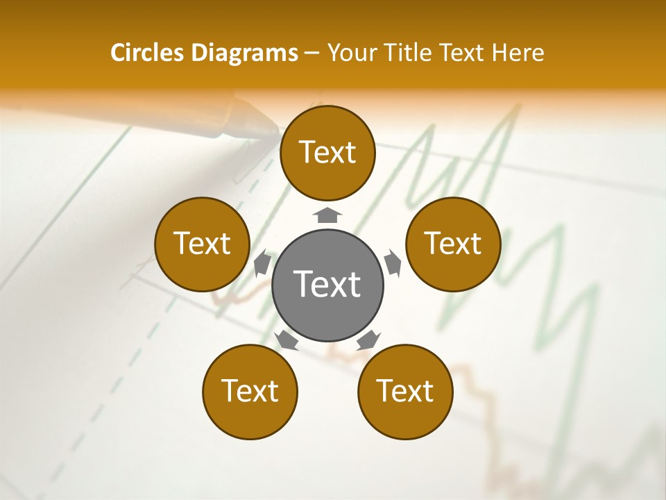 Pen Showing Diagram On Financial Report PowerPoint Template