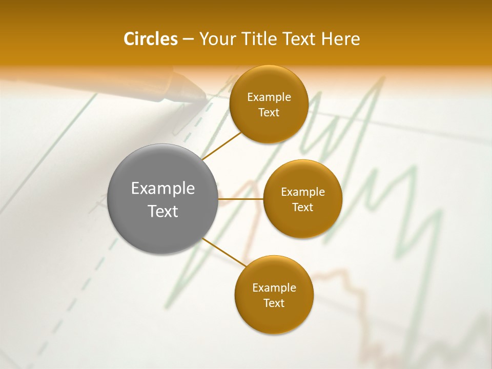 Pen Showing Diagram On Financial Report PowerPoint Template