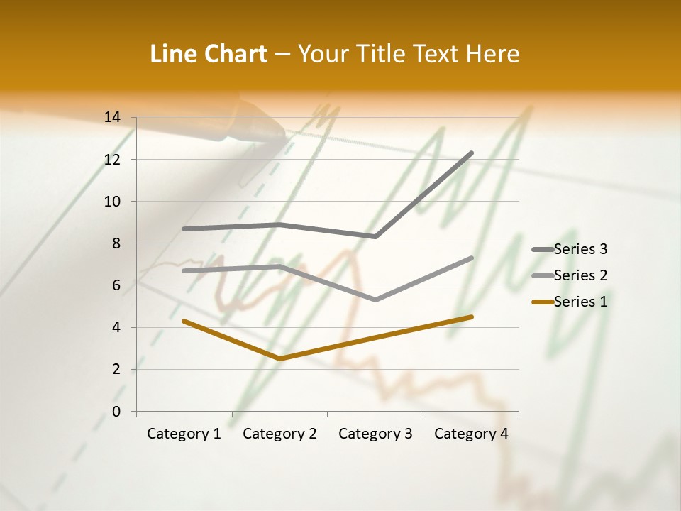 Pen Showing Diagram On Financial Report PowerPoint Template