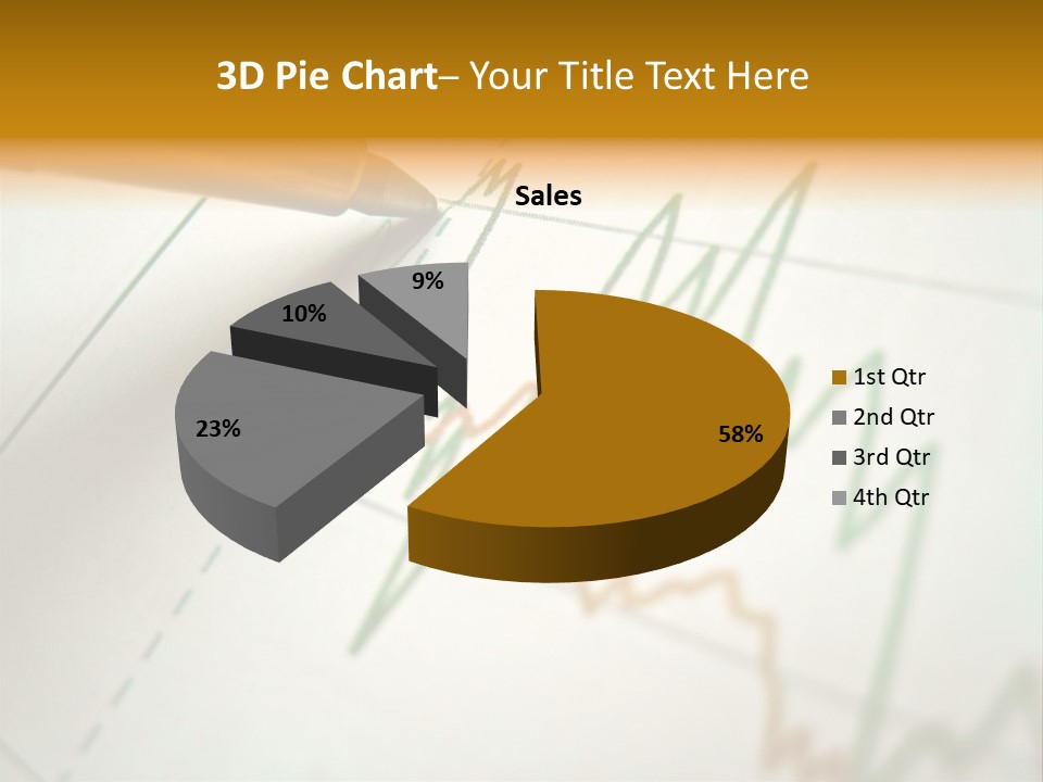 Pen Showing Diagram On Financial Report PowerPoint Template