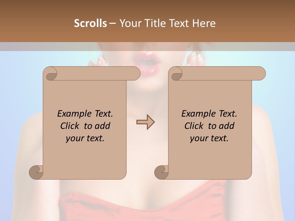 Frightened Girl PowerPoint Template