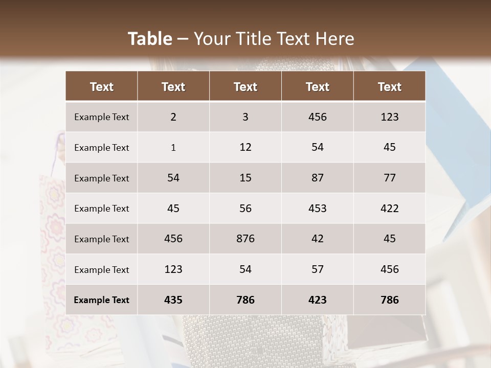 Woman Shopping In Mall Carrying Bags PowerPoint Template