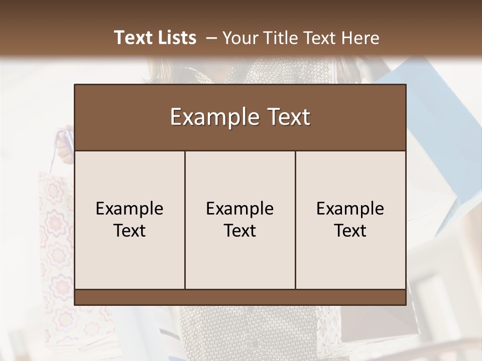 Woman Shopping In Mall Carrying Bags PowerPoint Template
