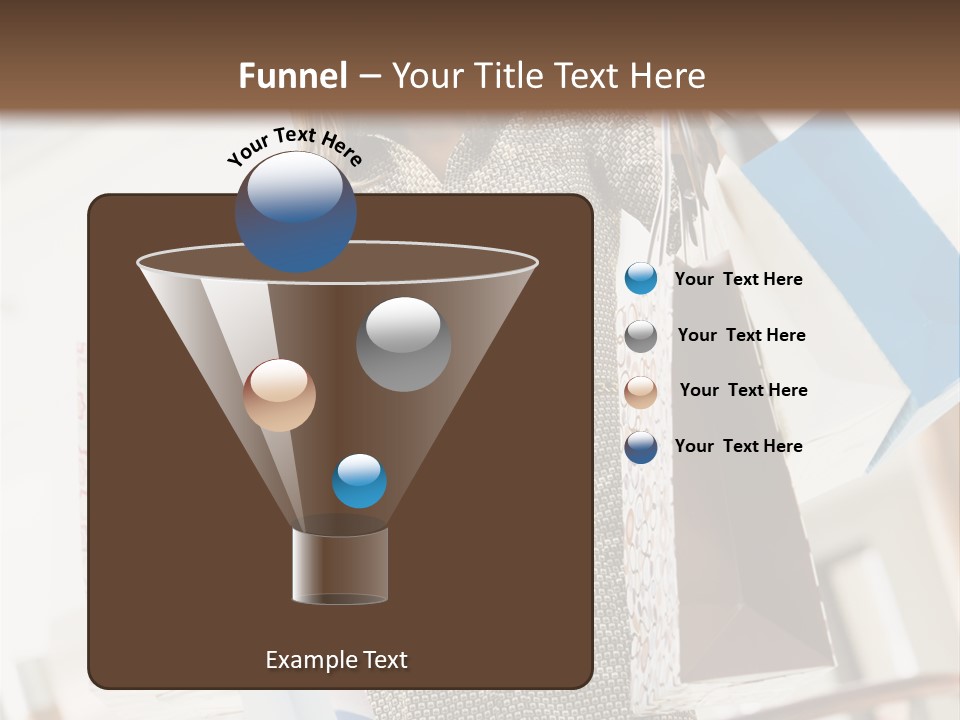 Woman Shopping In Mall Carrying Bags PowerPoint Template