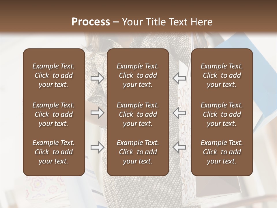 Woman Shopping In Mall Carrying Bags PowerPoint Template