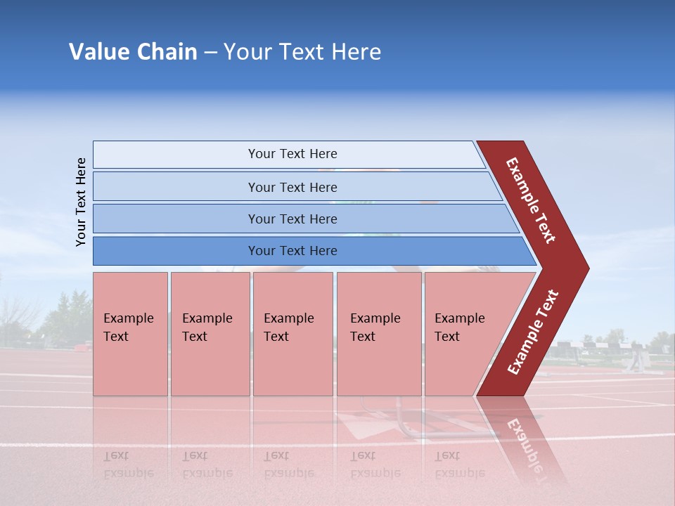 Woman Jumping Over Hurdle PowerPoint Template