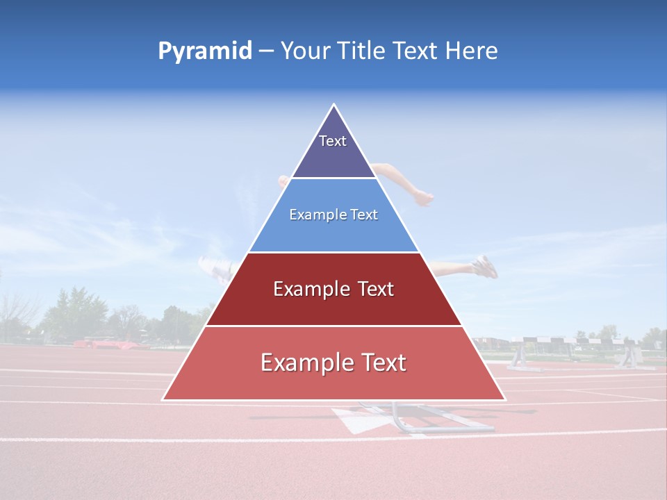 Woman Jumping Over Hurdle PowerPoint Template