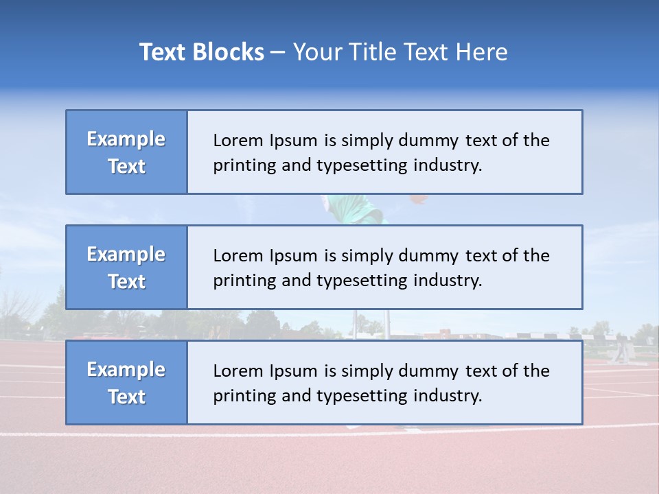 Woman Jumping Over Hurdle PowerPoint Template