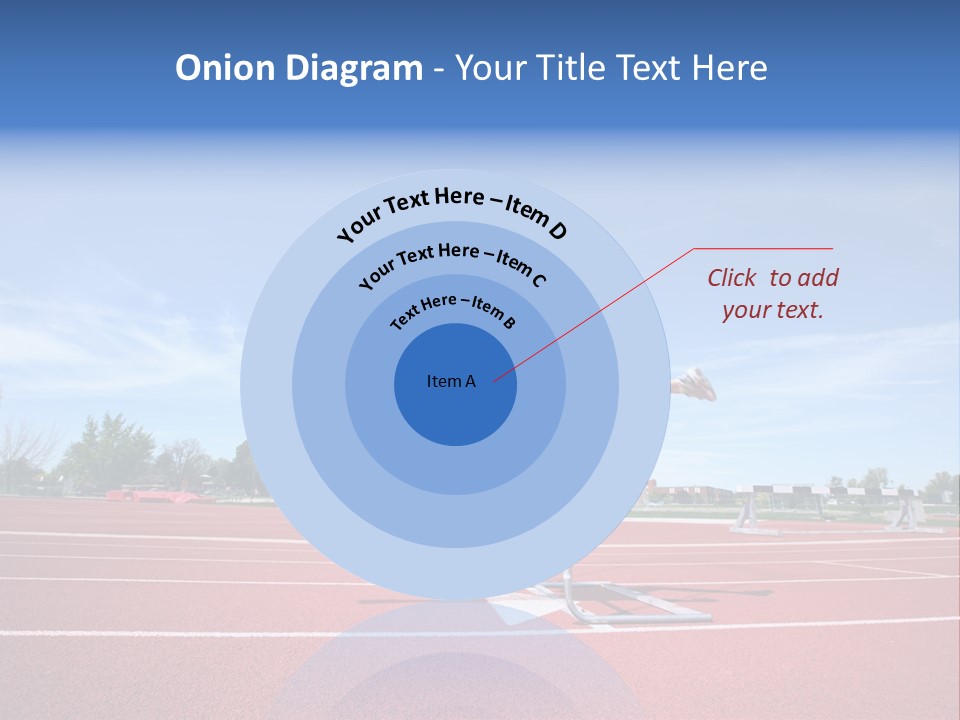 Woman Jumping Over Hurdle PowerPoint Template