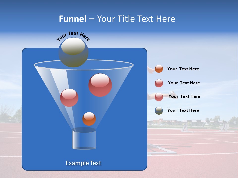 Woman Jumping Over Hurdle PowerPoint Template