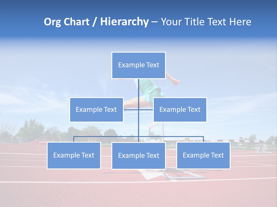 Woman Jumping Over Hurdle PowerPoint Template