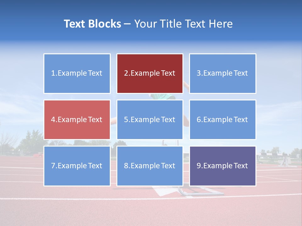 Woman Jumping Over Hurdle PowerPoint Template