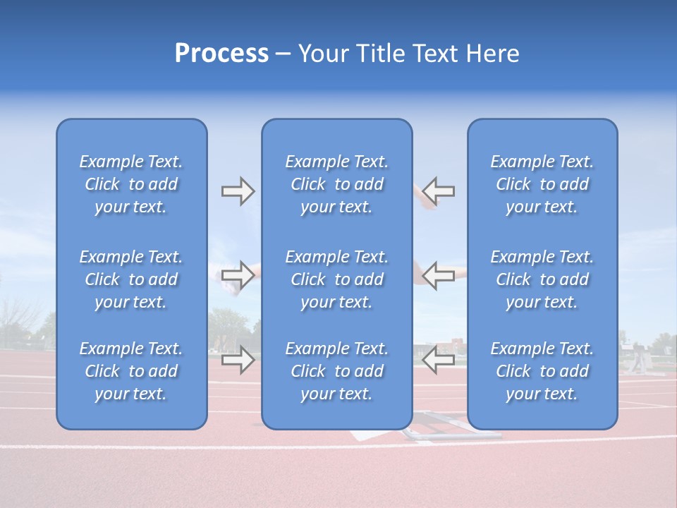 Woman Jumping Over Hurdle PowerPoint Template
