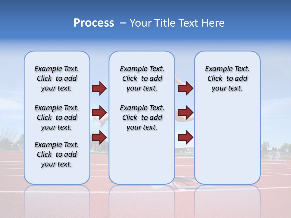 Woman Jumping Over Hurdle PowerPoint Template