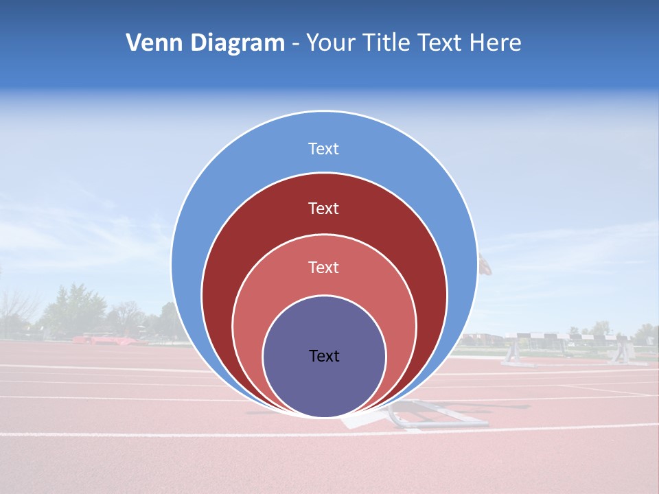 Woman Jumping Over Hurdle PowerPoint Template