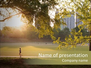 Piedmont Park In Atlanta, Georgia PowerPoint Template