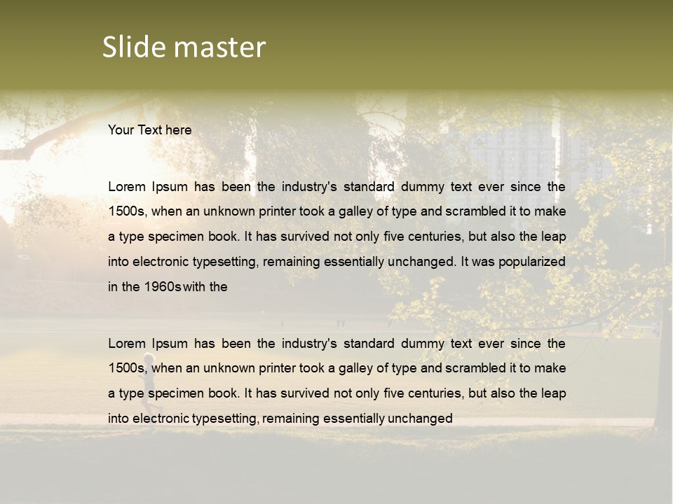 Piedmont Park In Atlanta, Georgia PowerPoint Template