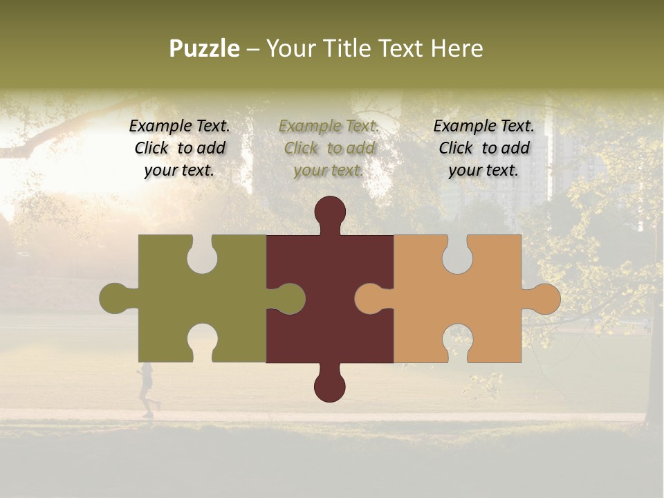 Piedmont Park In Atlanta, Georgia PowerPoint Template