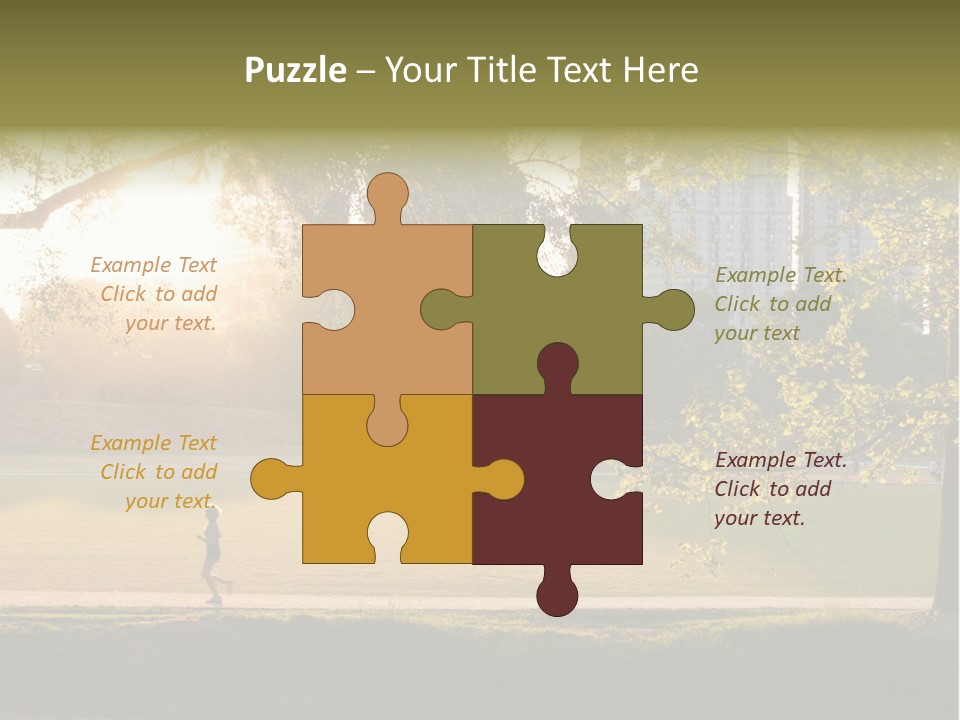 Piedmont Park In Atlanta, Georgia PowerPoint Template