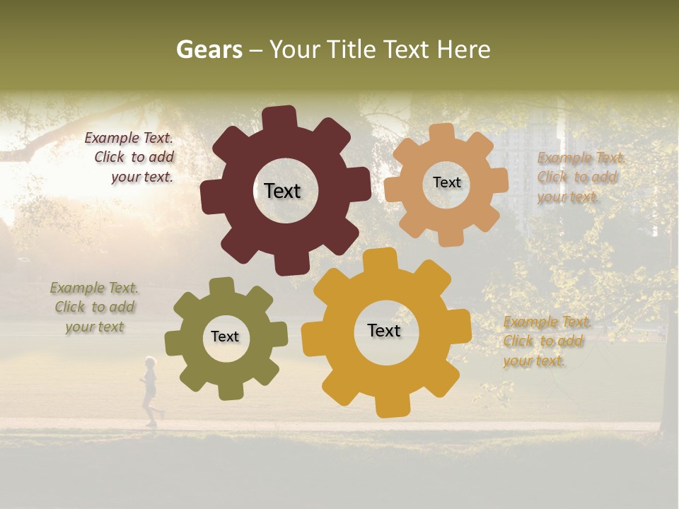 Piedmont Park In Atlanta, Georgia PowerPoint Template