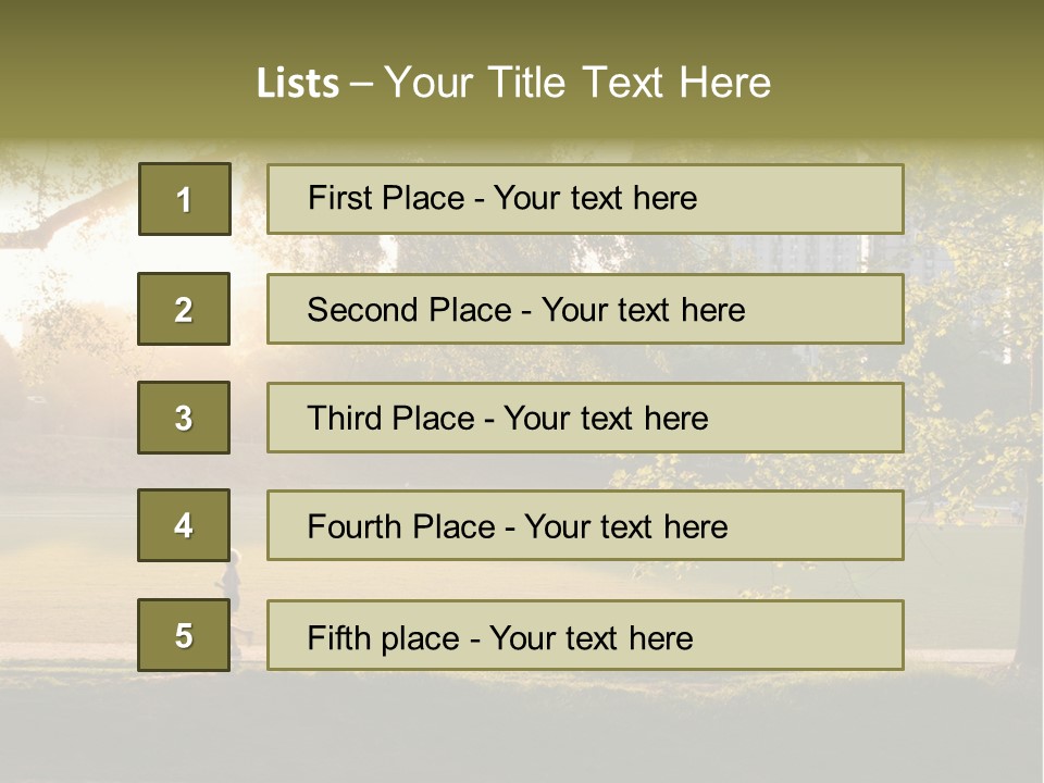 Piedmont Park In Atlanta, Georgia PowerPoint Template